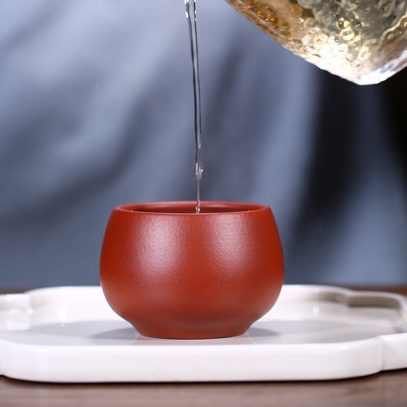 on sales tea cup real yixing zisha dahongpao clay marked cup kungfu teacup 3.4oz