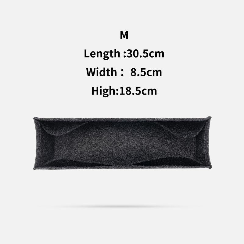Purse Organizer Insert Felt Makeup Bag Zipper Luxury Handbag Tote Shaper Travel