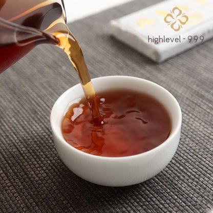 50g Ripe Pu'er Yunnan 2012 Lexingxiang Banzhang Golden Bud Aged Ripe Tea Brick