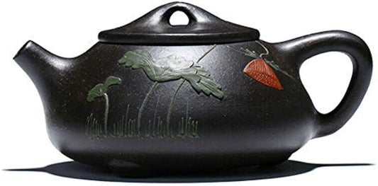 zisha Teapot 8oz Genuine Purple clay Chinese Yixing Black Jingang Shipiao Pot紫砂壶