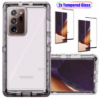 Samsung Galaxy Note20 Ultra 5G Luxury Clear Case Tempered Glass Screen Protector