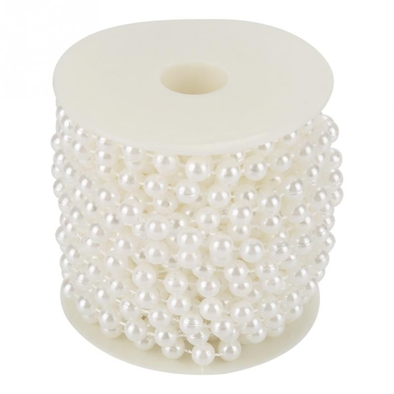 Wedding Beads Decoration 10m Roll ABS Grinding Pearl DIY Wire Garland String 8mm