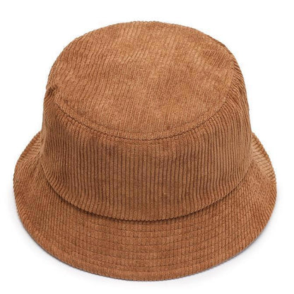 Corduroy Bucket Hat Cap Double-sided Fisherman's Cap Men Women