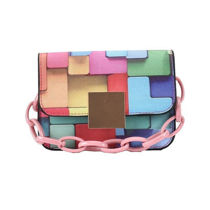 Shoulder Bag Printing Chain Female Phone Fashion Small Handbag Synthetic Leather