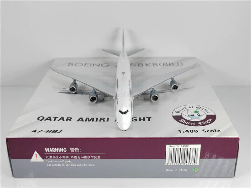 Phoenix Qatar Amiri Flight for Boeing B747-8 BBJ A7-HBJ 1/400 Aircraft Model