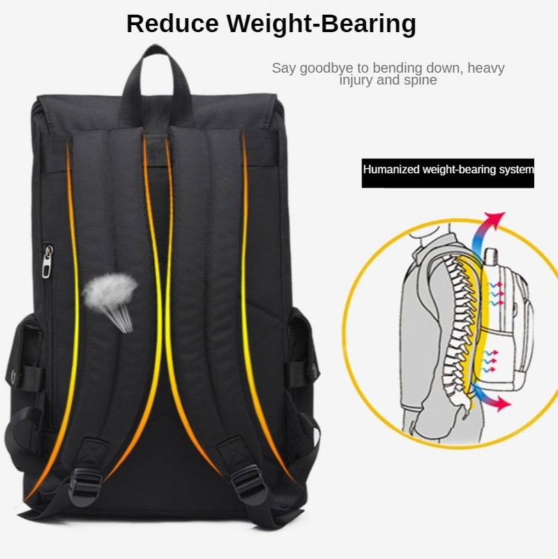 Men Casual Backpack Oxford High Capacity Teenager Student School Bag Rucksack