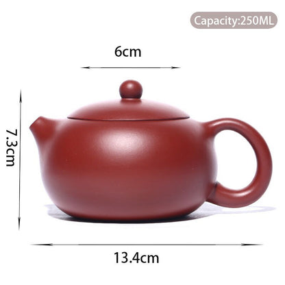 5.27" Yixing Purple Clay Teapots Xishi Tea Pot Ball Hole Filter Kettle Handmade