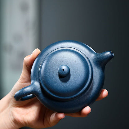 Chinese Yixing Tea Pot Marked Handmade Pot Real Zisha Green Clay 9 Infuser Holes