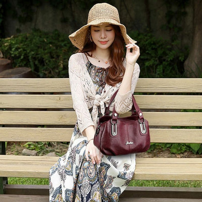 Soft Leather Messenger Luxury Handbag For Women Designer Shoulder Bags Tote Sac