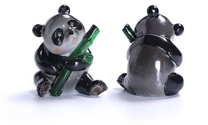 Color Changing Panda Resin Tea Pet 8.8cm 3.4in Tea Play Kung Fu Tea Tray Decor