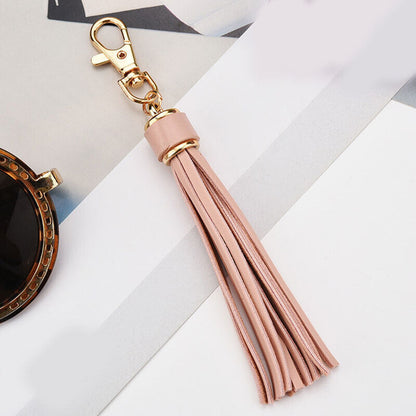 PU Leather Tassel Key Chain Handbag Bag Purse Accessories Pendant Keyring Gift