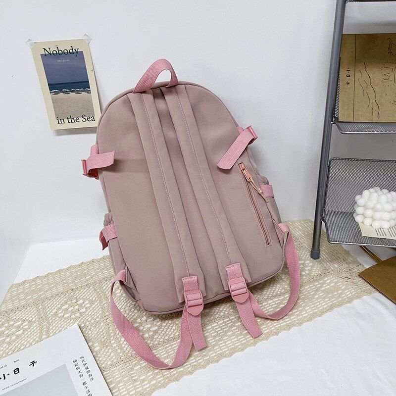 Women Backpacks Waterproof Multi-Pocket Nylon School Student Bag 40*11*30 CM 1PC