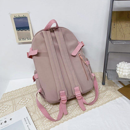 Women Backpacks Waterproof Multi-Pocket Nylon School Student Bag 40*11*30 CM 1PC