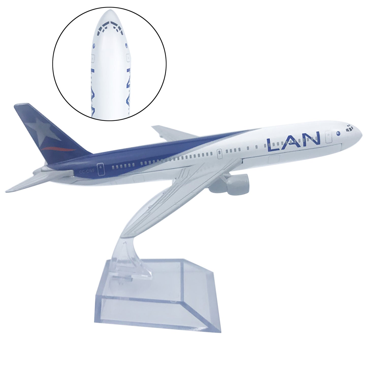 1:400 Scale 16cm Chile 777 Alloy Model Airplane With Base Souvenir Display