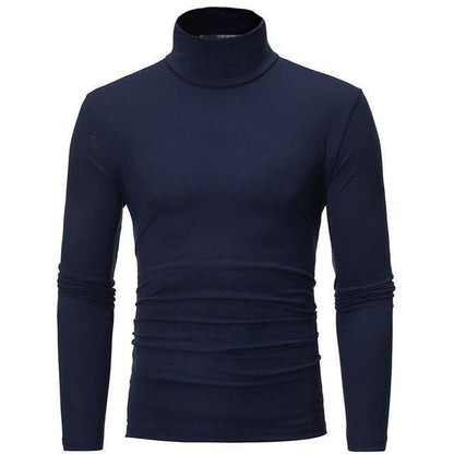 Men Roll Turtle Neck Tops T-Shirt Tee Winter Warm Thermal Long Sleeve Sweater