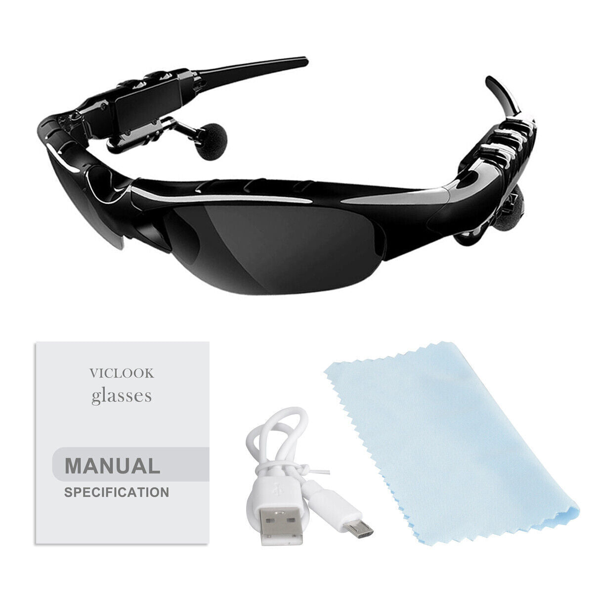 Wireless Bluetooth 5.3 Smart Sports Earphone Sunglasses Stereo Headset Headphone