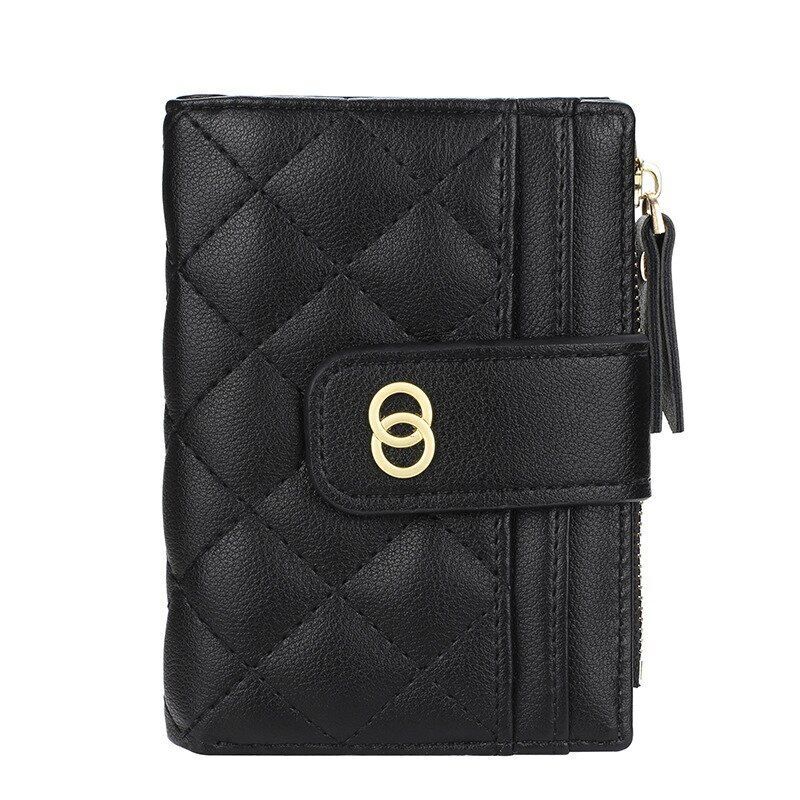 Synthetic Leather Wallet Purse Card Holder Coin Money Bag Zipper 12.5*9.5*2.5 CM