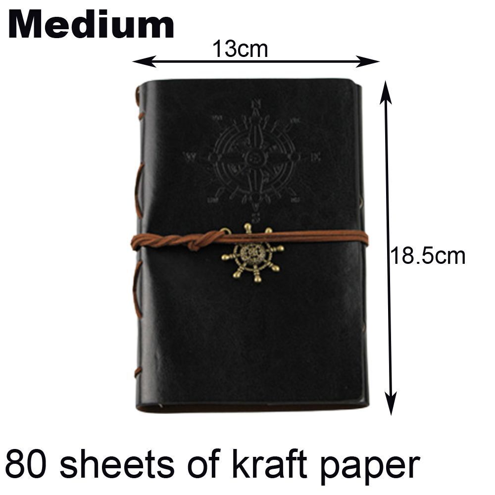 Photo Album 30 Sheet Vintage Leather Scrapbooking Book Refillable Page 21.5x17cm