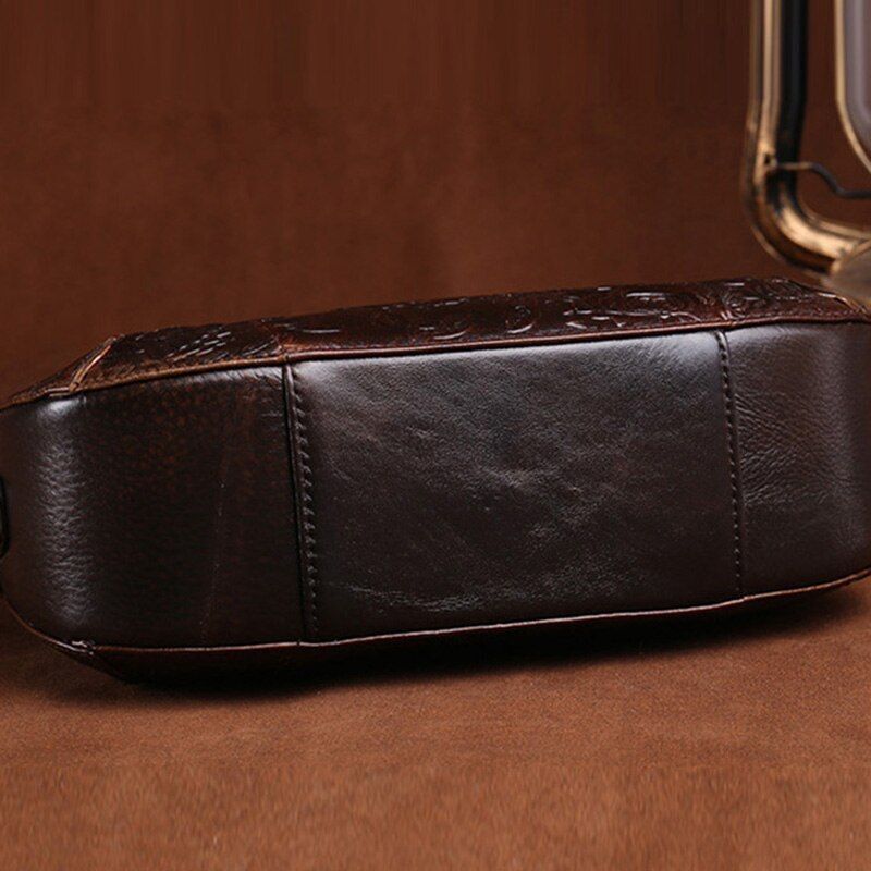 Genuine Leather Handbag Crossbody Messenger Tote Bags Retro Small Shoulder Purse