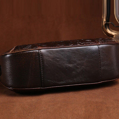Genuine Leather Handbag Crossbody Messenger Tote Bags Retro Small Shoulder Purse