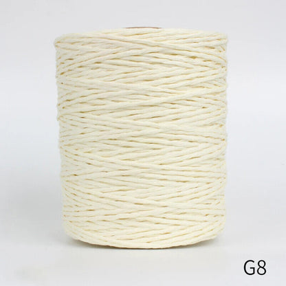 Hand Knitting Yarns 280-300M Natural Raffia Straw Colorful Crochet Threads Rolls