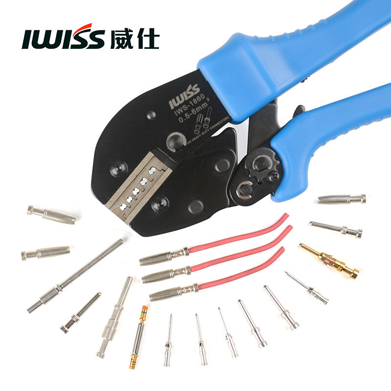 IWISS IWS-1860 Crimping Pliers for Heavy Duty Connector Cold Press Pliers