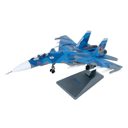 1/100 Scale 21.1cm Diecast Alloy Russian Navy Su-33 Fighter Model Toy Gift