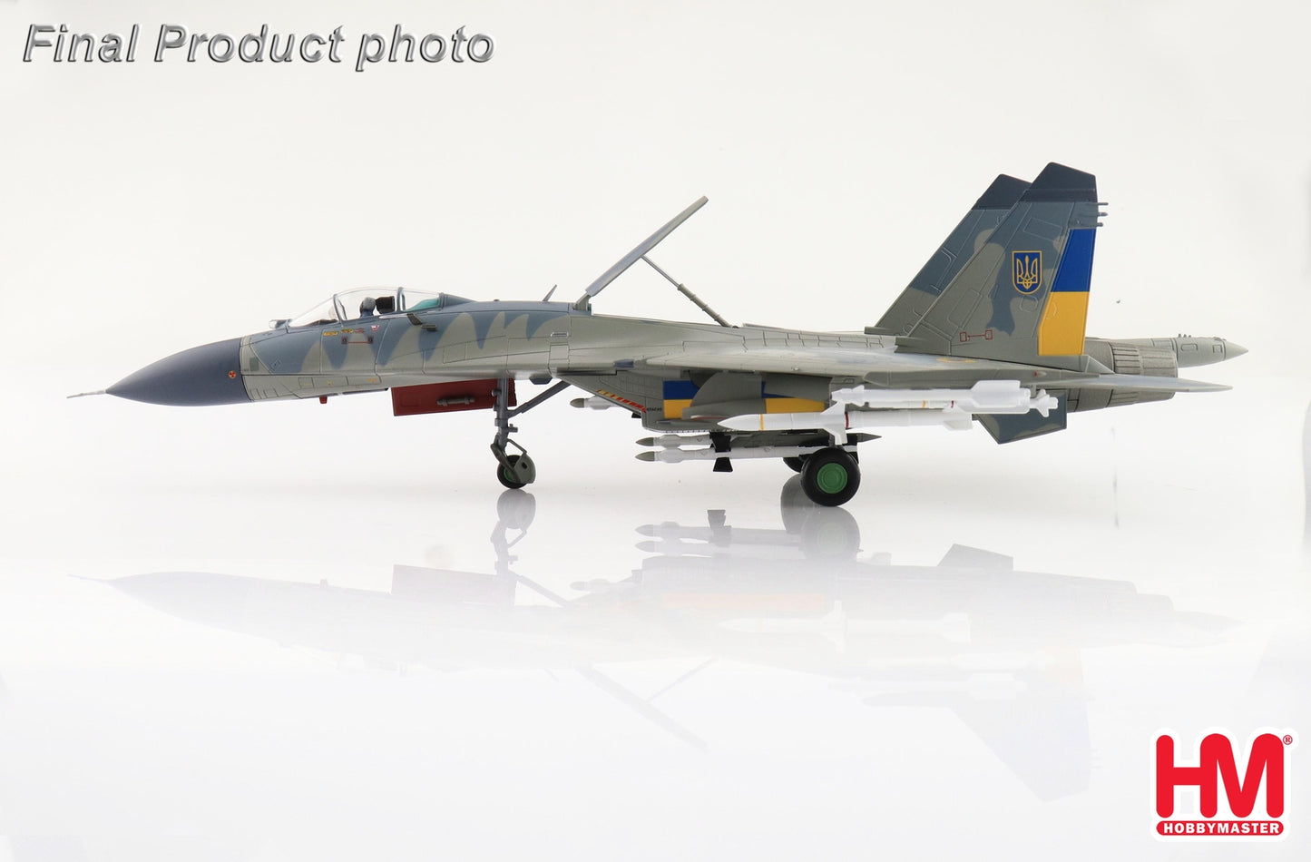 1:72 HM Su-27 Compass Ghost Grey Ukrainian Air Force 2023 Fighter Diecast Model