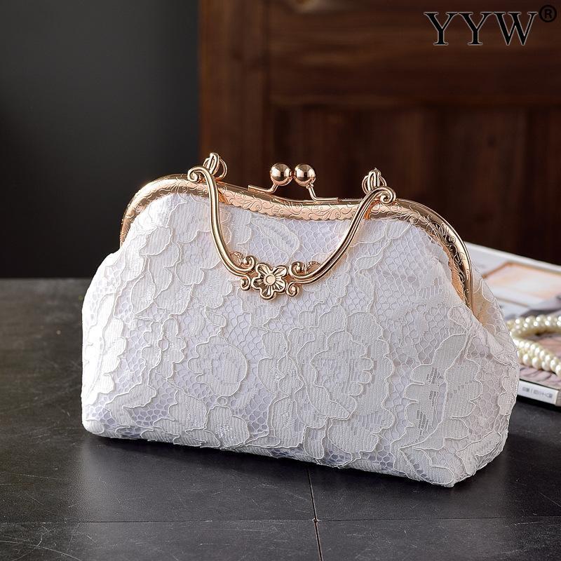 Satin Evening Party Bag Lace Purses Handbags Handle Handbag Womens Hand Bag