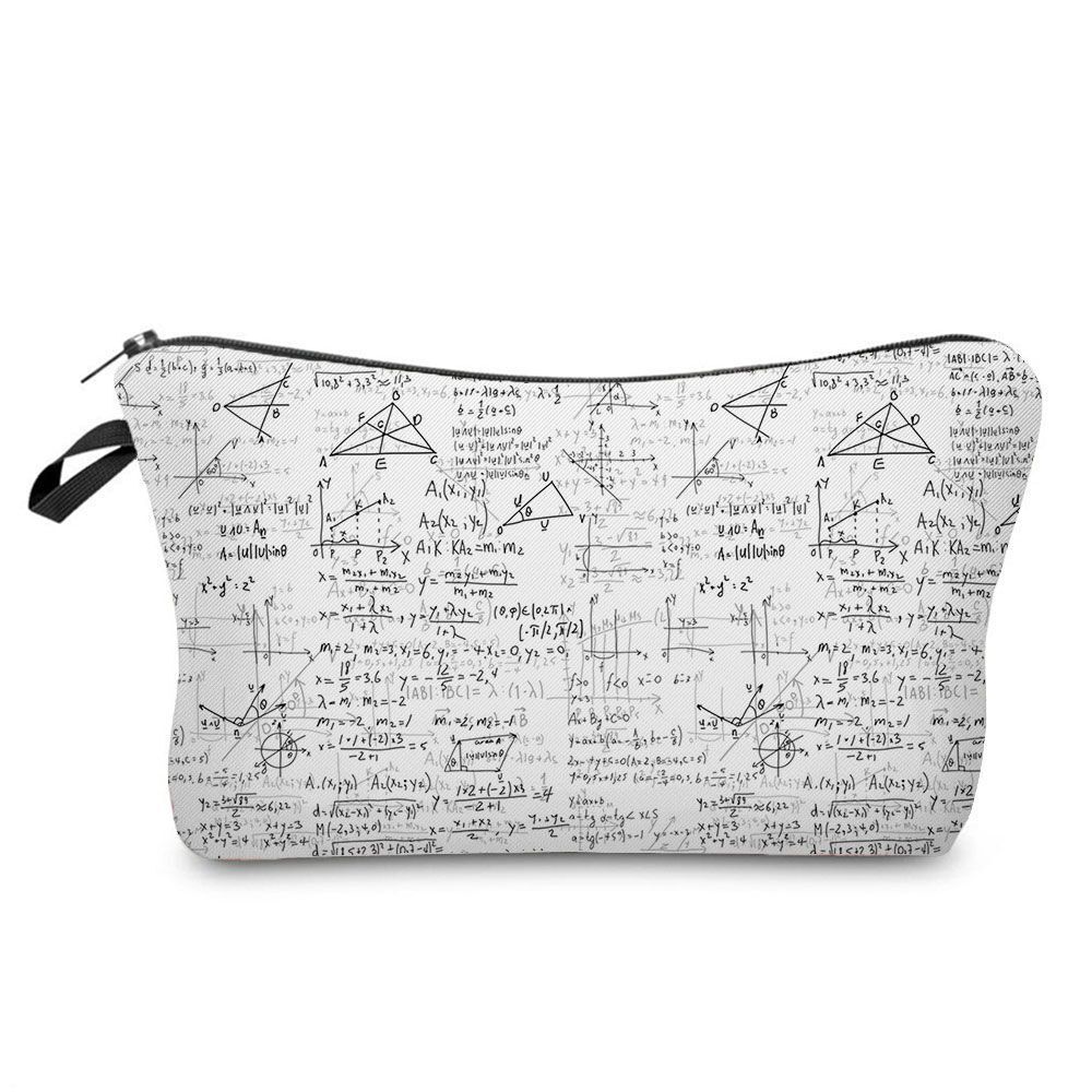 Natural Science Printed Student Pencil Case Teacher Cosmetic Storage Toilet Bag