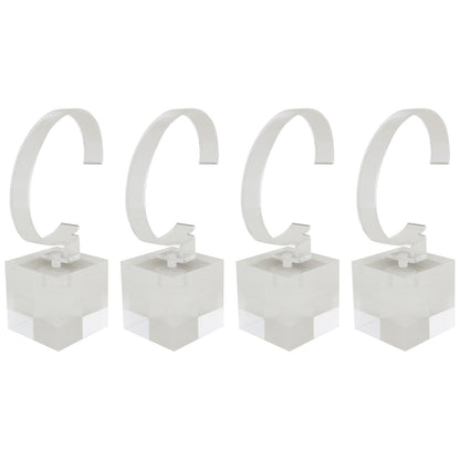 4 Pack of Crystal Clear Watch Stands with Sturdy Acrylic Weighted Base