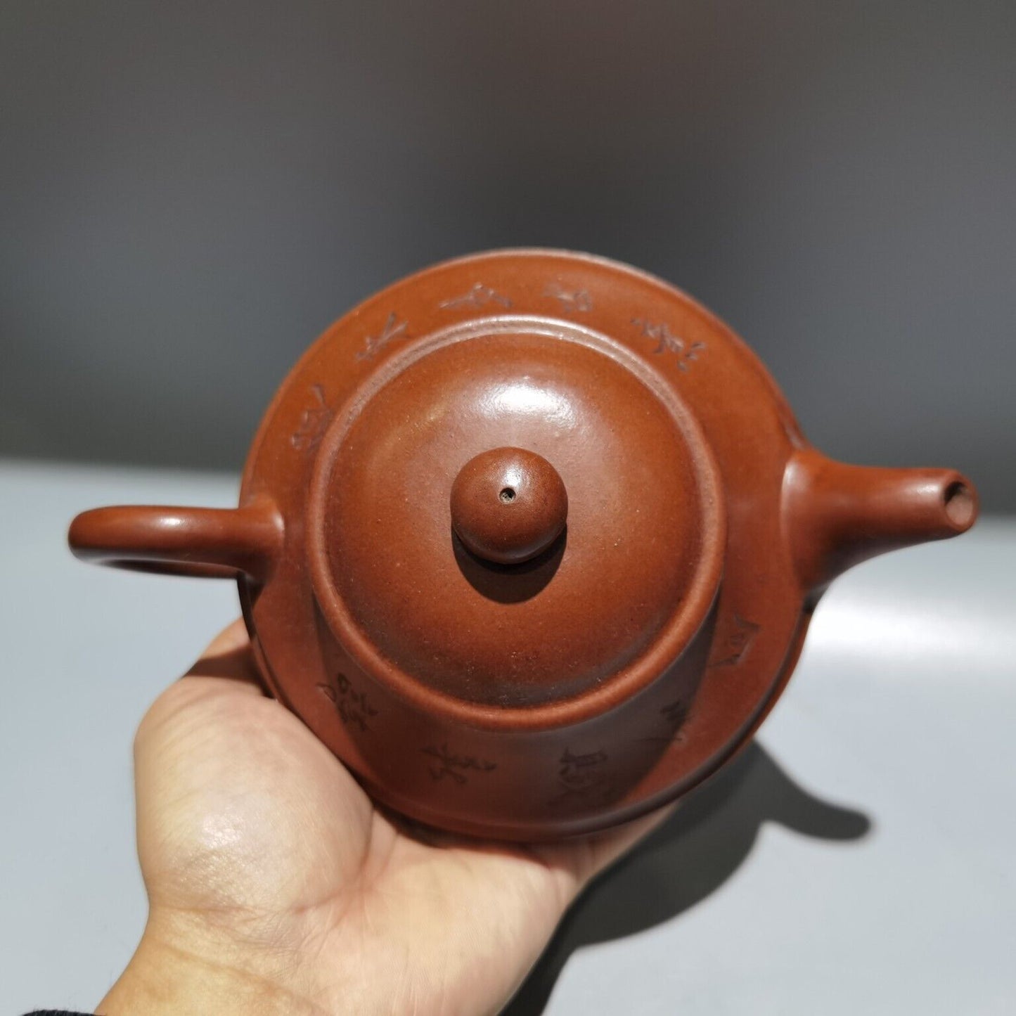 vintage chinese yixing purple clay teapot zisha ceremony carving collectible art