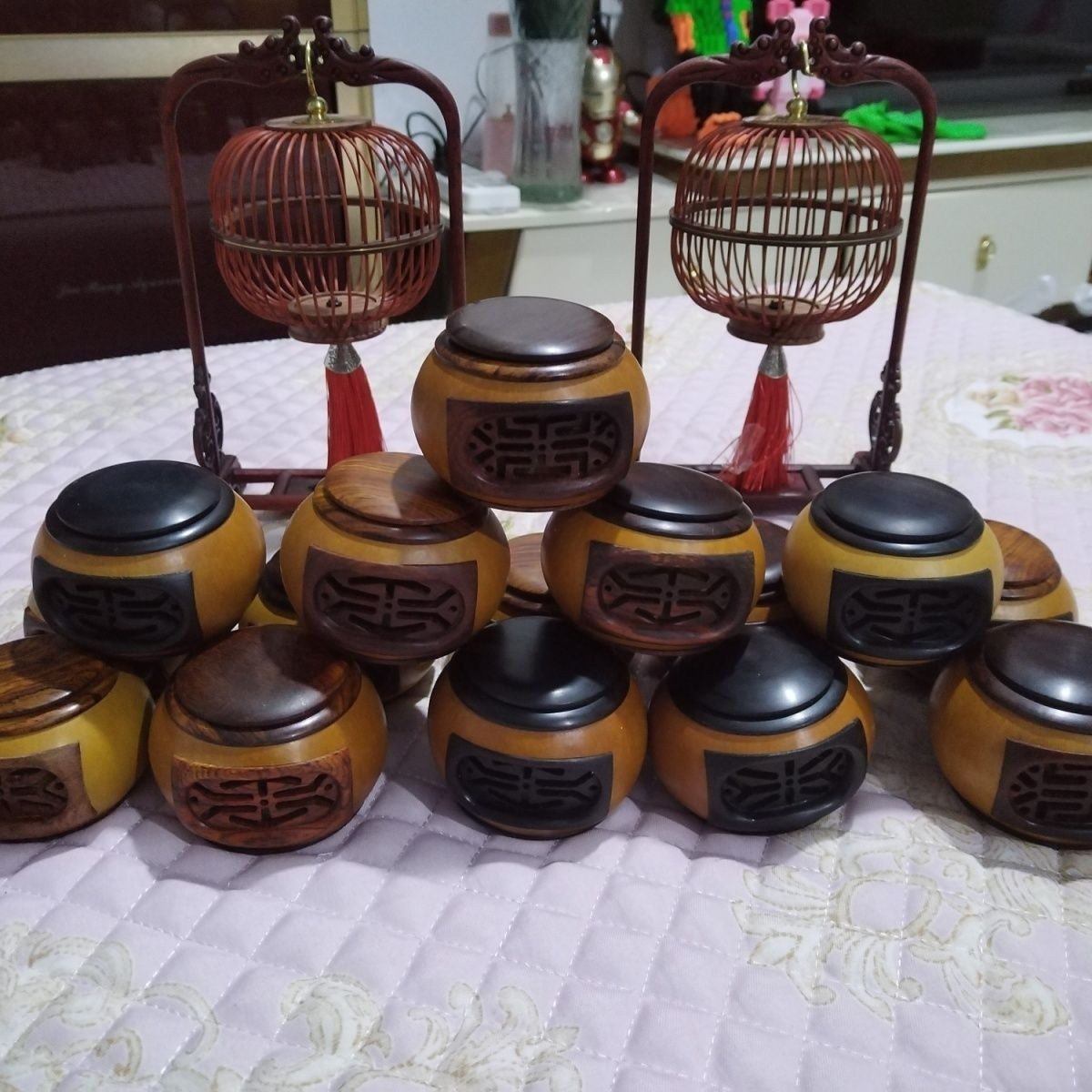 Handmade Persimmon Shape Gourd Insect Cage Vintage Pet Cricket Box 8cm
