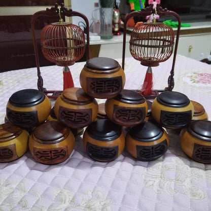 Handmade Persimmon Shape Gourd Insect Cage Vintage Pet Cricket Box 8cm