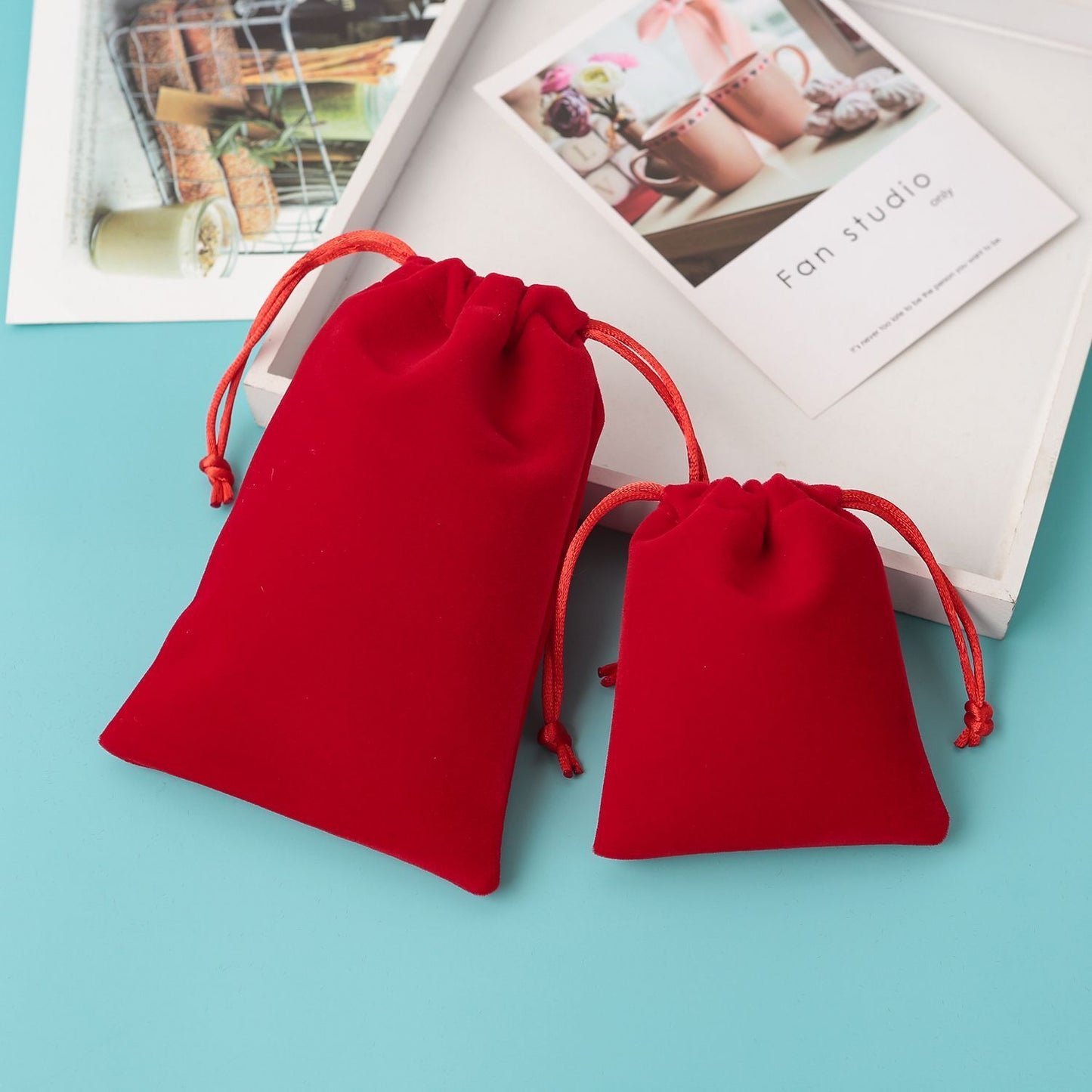Jewelry Pouches 5Pcs Velvet Gift Packing Drawstring For Wedding Party Candy Bags