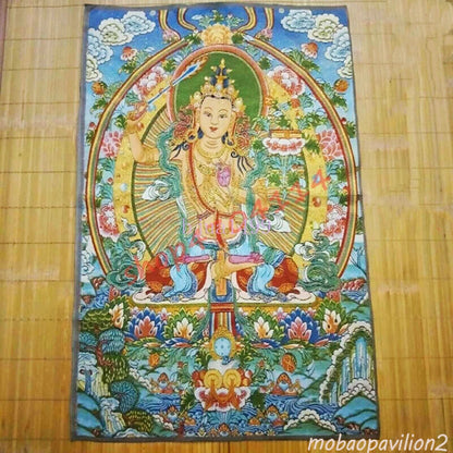 Manjusri Bodhisattva Thangka Buddha Statues Exquisite Collections Decorations