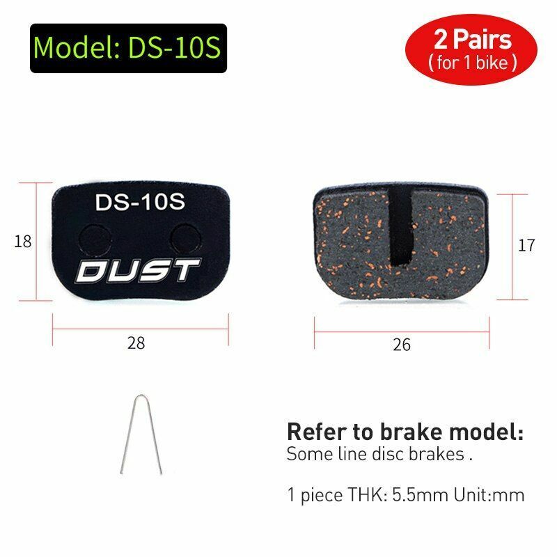 Bicycle Disc Brake Pad 2 pairs (4 pcs) Bike Hydraulic Semi-Metallic Cycling SRAM