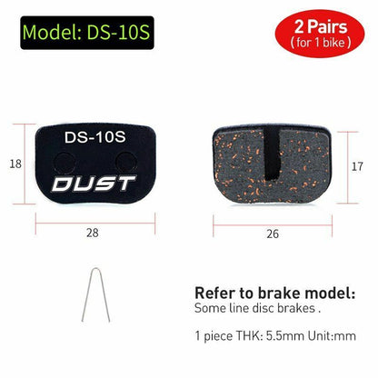 Bicycle Disc Brake Pad 2 pairs (4 pcs) Bike Hydraulic Semi-Metallic Cycling SRAM