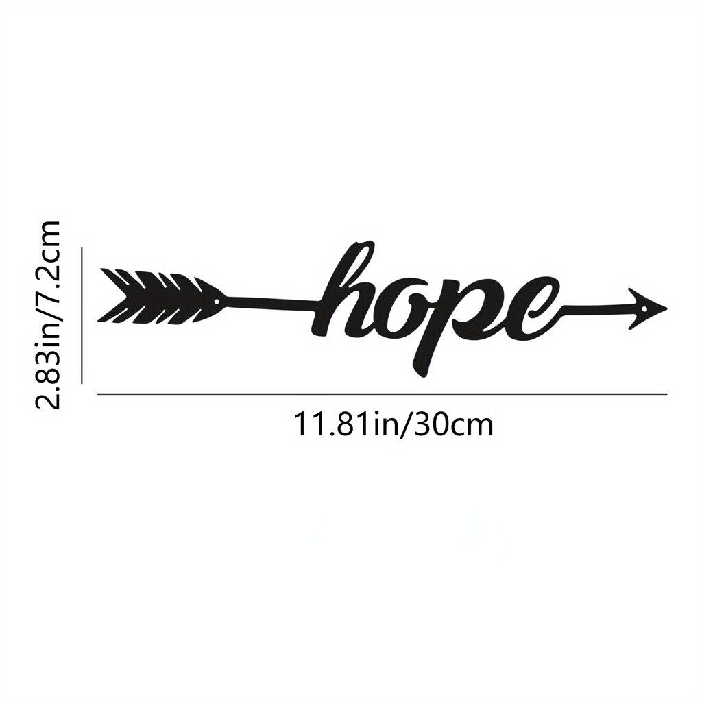 1pc Cutout Sculpture Arrow Sign Rustic Wall Art Decoration Word Sign Decor