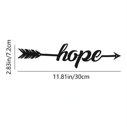 1pc Cutout Sculpture Arrow Sign Rustic Wall Art Decoration Word Sign Decor