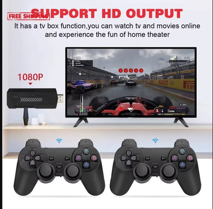 GD10 Plus Game Stick Console 58,000 Games 4K HD Dual Wireless Controller N6
