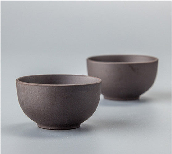 6pcs/lot Chinese tea cup 25ml marked porcelain purple clay small cup ceramic cup