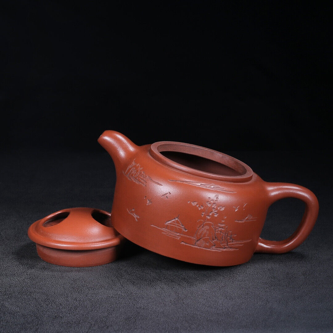 Chinese Yixing Zisha Clay Handmade Exquisite Teapot （牛盖 底款：顾景舟）