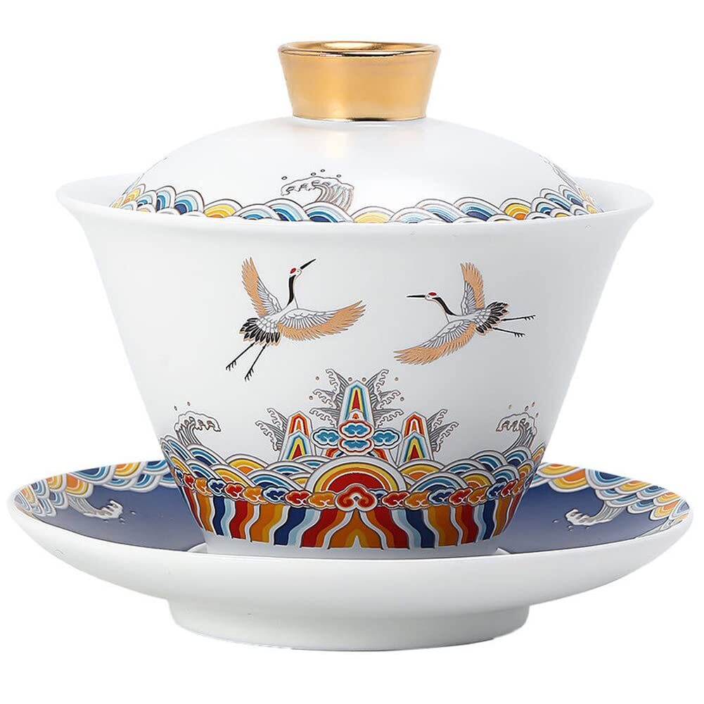 160ml Chinese Ceramic Gaiwan Kung Fu Tea Set Tea Cup Bowl Home Tea Tureen