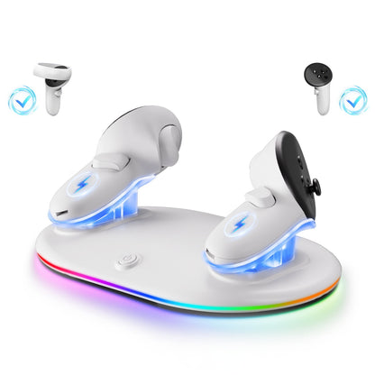 Magnetic Charging Dock for Meta Quest 2/3/3S Controllers Fast Charge Capability