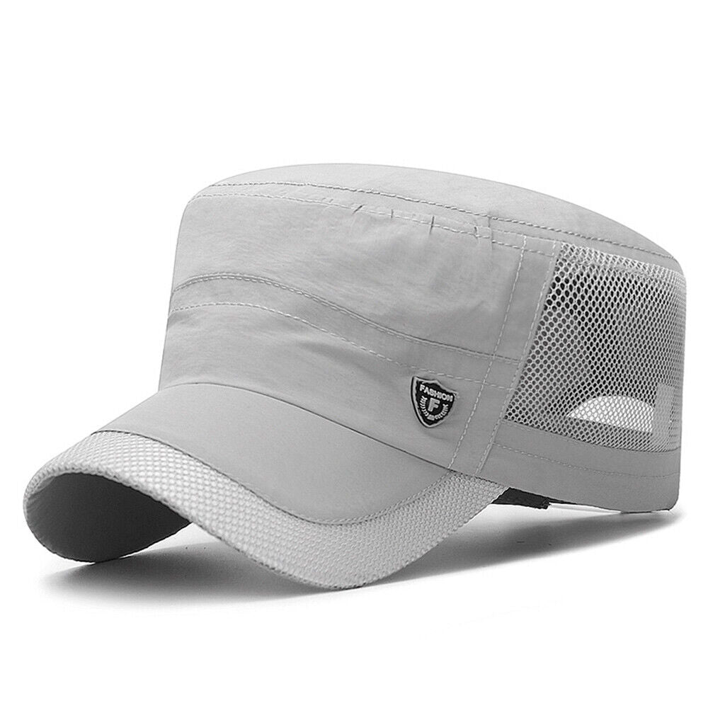 Summer Men's Mesh Flat Cap Army Hat Cadet Castro Military Patrol Baseball Casu