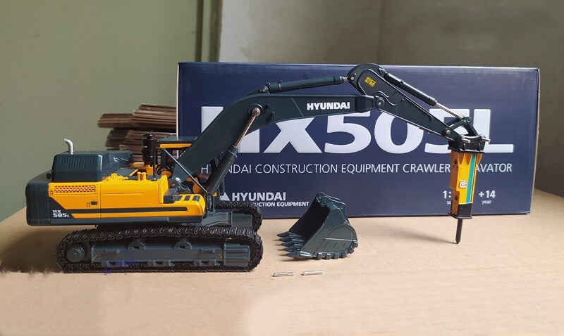 1:43 28CM HX505L Crawler Excavator Contruction Equipment Machine Diecast Model C