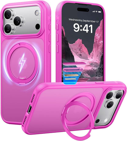 Magnetic Iphone 17 Pro Max Case, Iphone 17 Pro Max Case with Stand, Compatible w