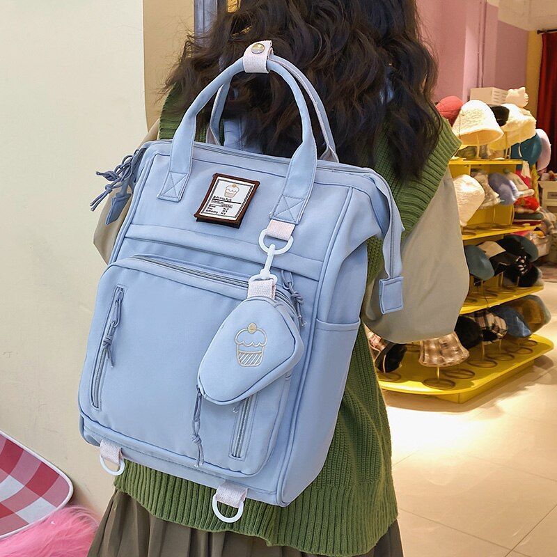 Multifunctional Nylon Backpack Laptop Casual Style Handbag School Bag 20-35 L