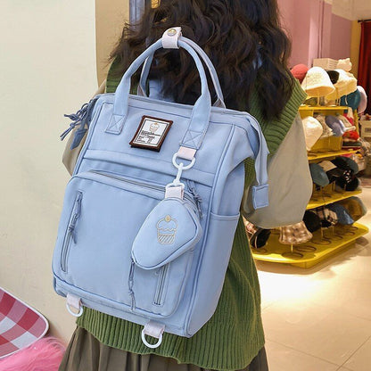 Multifunctional Nylon Backpack Laptop Casual Style Handbag School Bag 20-35 L